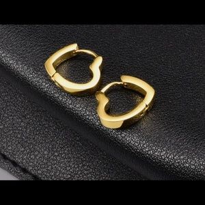 Heart Shaped 18K Gold Plated Earrings